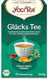 Yogi Tea Bio Glücks Tee Ayurvedische Kräuterteemischung mit Zimt, Hopfen und Orangenschale, 17 Beutel, 34g