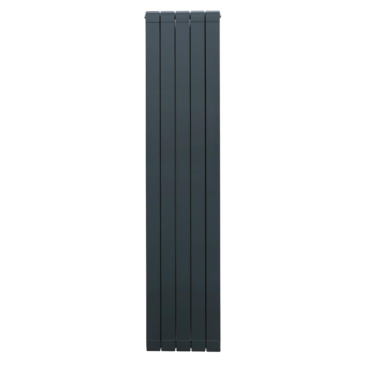 Radiatore di Design in Alluminio 1800mm x 395mm Verticale Doppio Pannello Piatto A Colonna Termosifone Moderno Leggero Grigio Antracite Spazzola Kit di Fissaggio Staffe Inclusi