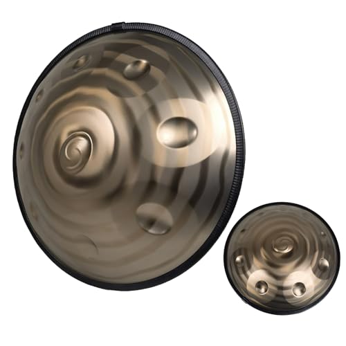 Handpan steel 10 notas 15.7 in con soporte y bolsa miniatura 1