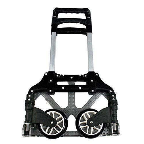 Smartxchoices Folding Hand Truck, Dolly Cart With Wheels & Telescoping Handle, Bungee Cord, Portable Aluminum Luggage Cart, Personal Trolley For Indoor Outdoor Travel Shopping Moving, 176 Lb Capacity #TOP3