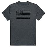 Rapiddominance America Basic Tee Flag Horizontal H.Char, Heather Charcoal