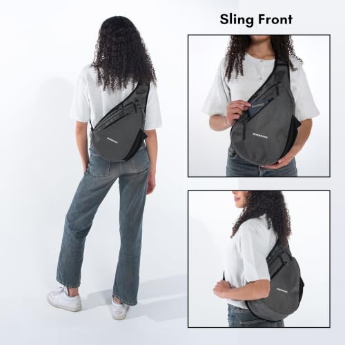 Image of Sherpani Esprit, Anti Theft Sling Bag, Crossbody Backpack (Grey Granite)