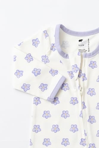 Image of monica + andy Double Zipper One Piece, 100% Organic Baby Clothes for Girls & Boys, Unisex, Preemie, Newborn & Infant Sizes
