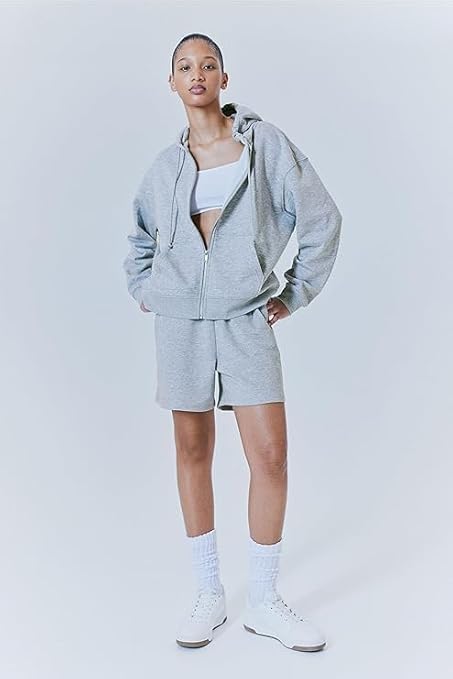 Image of Women's Full Sleeve Zip-Through Hoodie | Jacket for Women | Breathable, Solid Color Hooded Jacket with Front Zipper Closure