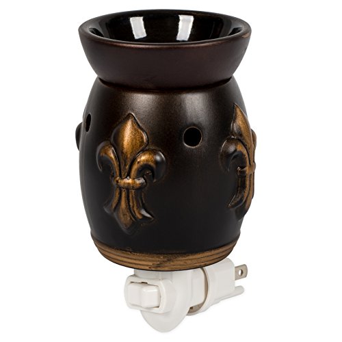 Vista Wholeasle Decorative Ceramic Wall Plug-in Tart/Wax Candle Warmer (Bronze Fleur de Lis)