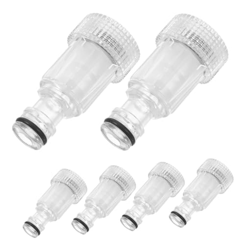 UKCOCO 8 Piezas Filtro de Agua Filtro de Lavadora de Alta presión Kit de reparación de mangueras de jardín Pantalla de Filtro de Lavadora Material de computadora Transparente