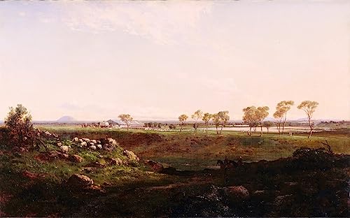 L'étable du Mont Fyans Louis Buvelot affiche d'art 60x90 cm pour habiller un grand mur