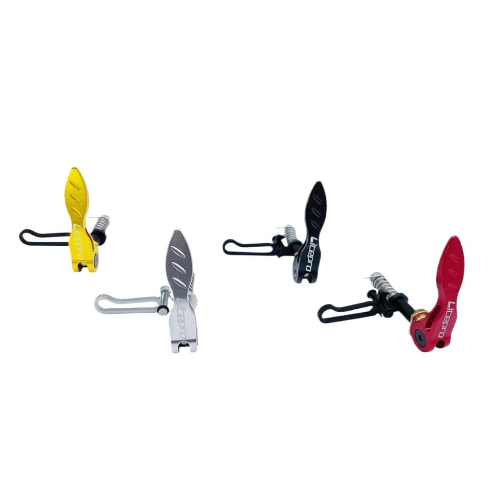 Abrazadera Sillin Abrazadera de tija sillín aleación aluminio for tubo asiento bicicleta plegable, clips for varilla, piezas ciclismo for(Silver)