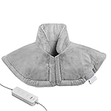 Heating Pad for Neck and Shoulder，Electric Heated Neck Wrap for Upper Back Pain and Cramps Relief with Auto Shut Off, 1.9lb, 20'x25“,Moist & Dry Heat,3 Heat Setting, by ZXU