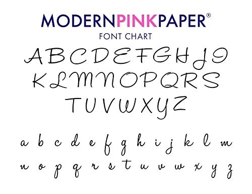 Image of Modern Pink Paper Personalized Stationary for Men or Women, Professional Personalized FOLDED Note Cards, Your Choice of Colors and Quantity (Modern)