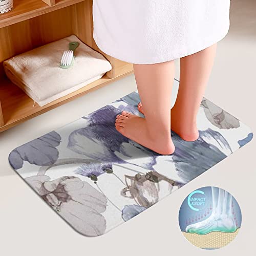 DAIERCY Rutschfestes Badezimmerteppich-Set, 3-teilig, Badematten-Set, strukturierte Tulpen, Blumenbadteppich und U… – Bild 6