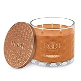 Root Candles Fall Scented Candles Honeycomb Glass Premium 3-Wick Handcrafted Beeswax Blend Candle, 12-Ounce, Mulled Cider