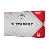 キャロウェイ(Callaway) ゴルフボール SUPERFAST BOLD RED 25 1ダース(15個入り) 2ピース構造 レッド