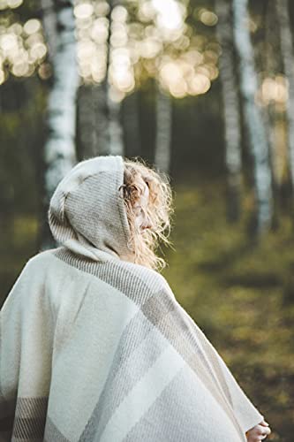 Ger3as-Damen-Kapuzen-Poncho-100-Wolle-Cape-fuer-Frauen-aus-Strickmaterial-mit-Kapuze-Ruana-Mantel-Fleece-Wrap