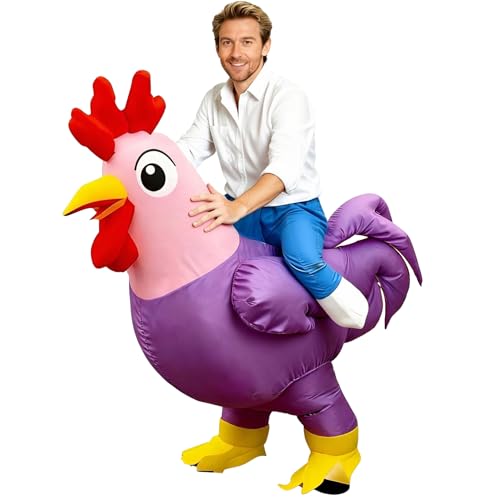 Apear1 Inflatable Halloween Costumes for Adult Chicken Rooster Costume for