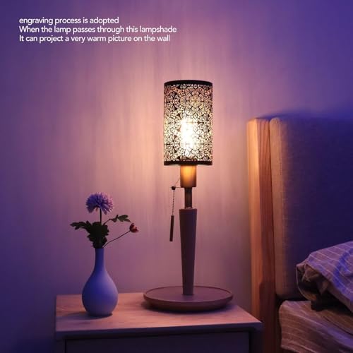 2Pcs Metal Lamp Shade Small, Bedside Table Lamp Shade Vintage Black Decorative Lamp Shades for Bedroom Living Room Office - Image 3
