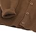 chickiddos Unisex Uniform Cardigan for Girls Boys, Button Down V-Neck Long Sleeve Cotton Sweaters for 5-14Y (US, Age, 11 Years, 12 Years, Chocolate)