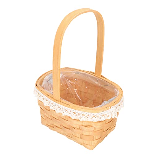 Rattan Woven Flower Basket Holder: Wedding Flower Basket Woven Flower Girl Basket Woven Braid Planter Wicker Flower Pot Boho Home Decor For Indoor Outdoor Flower Pots #TOP18