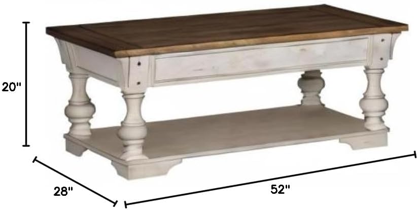 Liberty Furniture Industries Morgan Creek 3 Piece Set (1-Cocktail 2-End Tables), W52 x D28 x H20, White