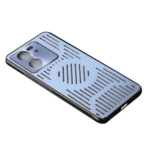 【AGENIUS】スマホケースカバー・Xiaomi 13T ケース 13T Pro用 カメラ保護あり かっこいい アルミ ケース/カバー 小米 シャオミ 13T/13T プロ ストラップ穴 おしゃれ スマホ スマートフォンケース/カバー シャオミー(ブルー