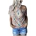 Yowablo Chemisier Femme Ample à Manches Courtes Style Vague Britannique Blouse Petite Enfance