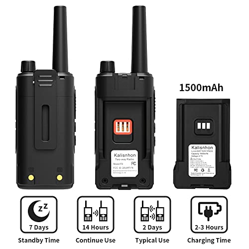 Kalisnhon Walkie Talkies For Adults,Noaa Walkie Talkies Long Range With Earpiece,Weather Alerts/Vox Walkie Talkie Rechargeable With Type-C Charging, Dual Watch,Portable Two Way Radios(4 Pack) #TOP1