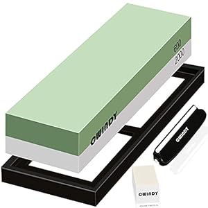 Whetstone Sharpening Stone Kit Dual Sided 600/2000 Grit Professional Whetstone Knife Sharpener Stone Wet Stone Set…