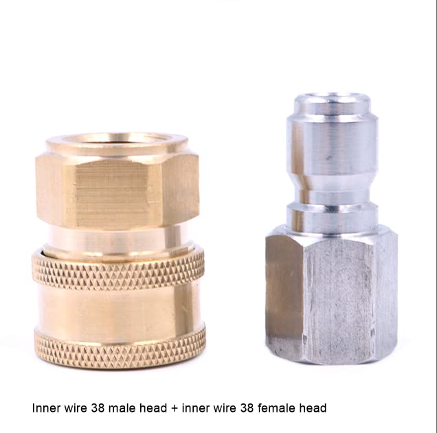 ZONADAH Hochdruckreiniger Adapter M22x14mm Auf 3/8 Zoll - Messing Schnellkupplung Bis 4500 PSI