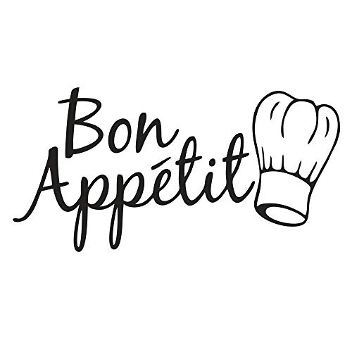 Autocollant mural en vinyle Quanyuchang, citation française amovible Bon Appétit, autocollant...