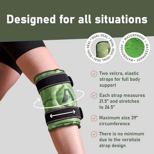 Image of Knee Ice Pack Wrap, Soft Ice Pack for Knee Compression for Knee Pain Relief, Leg Injuries, Swelling, Knee Replacement, Arthritis, Meniscus Tear, ACL - Green