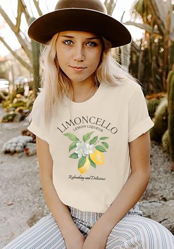 Women Lemon Shirt Limoncello per Favore Tshirt Lemon Graphic Amalfi Coast Tee Casual Holiday Trip Short Sleeve Tops3