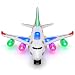 Imagen de Generico Avión de juguete Jumbo Jet Avión Pasajeros 36 cm con luces y sonidos movimiento Bump & Go Grande con partes iluminadas ruedas motorizadas y cambio de dirección automático juego interactivo (a