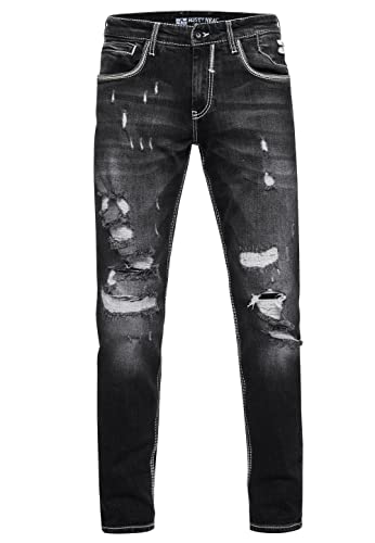 Destroyed Herren Jeans Hose 'MINO' Slim Fit Stretched Jeans mit...