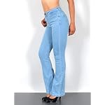 ESRA Bootcut Jeans Damen High Waist Wide Leg Jeans Damen Stretch – Bild 2