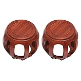  Tabouret de bar 2PCS, tabouret en bois massif chinois antique, jetée de tambour en bois d\'ébène, jetée assise, tabouret guzheng, tabouret bas de table basse de salon, tabouret de tambour, banc /