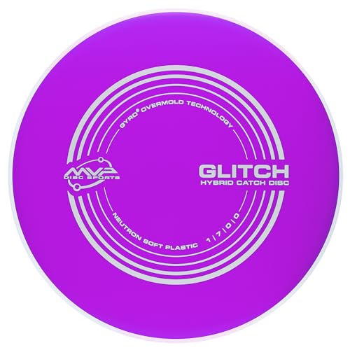 MVP Disc Sports Neutron Glitch (Soft) Disc Golf Hybrid Catch Disc (145-150g / Colors May Vary)