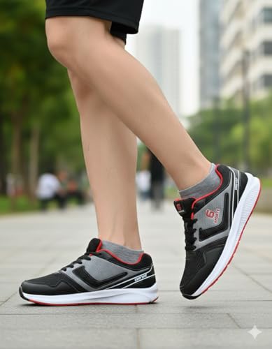 Image of Men's Sports Running Shoes | Lightweight Comfortable Casual Sneakers | Lace-Up Design | Flexible Sole | Sizes 6 to 11