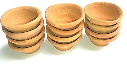 SAMRIDHI CREATION Diwali Handmade Terracotta Clay Lamp | Deepak - Set of 21 Diya - Image 3