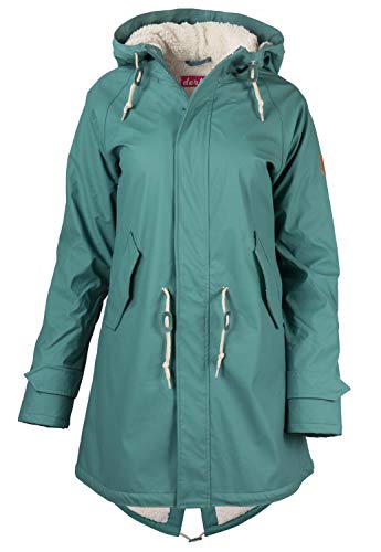 Preisvergleich Produktbild derbe Damen Regenmantel Travel Cozy Friese RC sage grün - 36