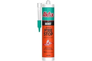 Akfix AC607 Fire Stopping Caulk White - Heat Resistant Caulk, Sealant