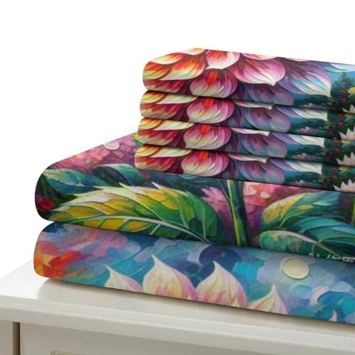 Housse de couette fermeture éclair cachée microfibre 260x220cm Dahlia - 6