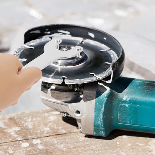 QWORK® Juego de tuercas de brida y llave de brida para amoladoras angulares universales de 125 mm - imagen 3