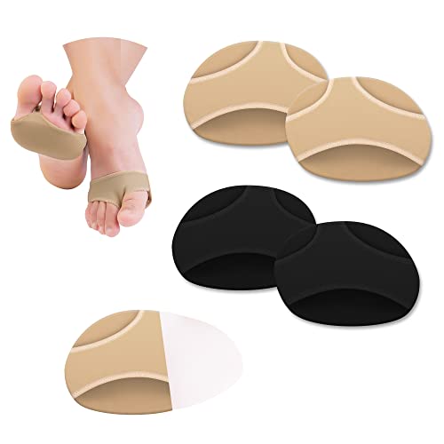 Image of SooGree Ball of Foot Cushions 2 Pairs Metatarsal Pads for Women Men Foot Pads Soft Gel Forefoot Pads of Soft Fabric - Prevent Pain and Discomfort