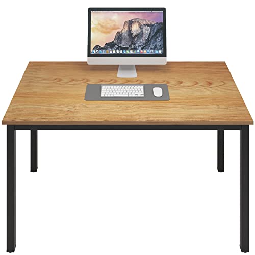 DlandHome 47 inches Medium Computer Desk, Composite Wood Board, Decent and Steady Home Office Desk/Workstation/Table, BS1-120TB Teak and Black Legs, 1 Pack DlandHome 47 inches Medium Computer Desk, Composite Wood Board, Decent and Steady Home Office Desk/Workstation/Table, BS1-120TB Teak and Black Legs, 1 Pack