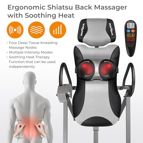 Innova Health And Fitness ITM5000 Therapeutic Heat And Shiatsu Massage Inversion Table thumb #2