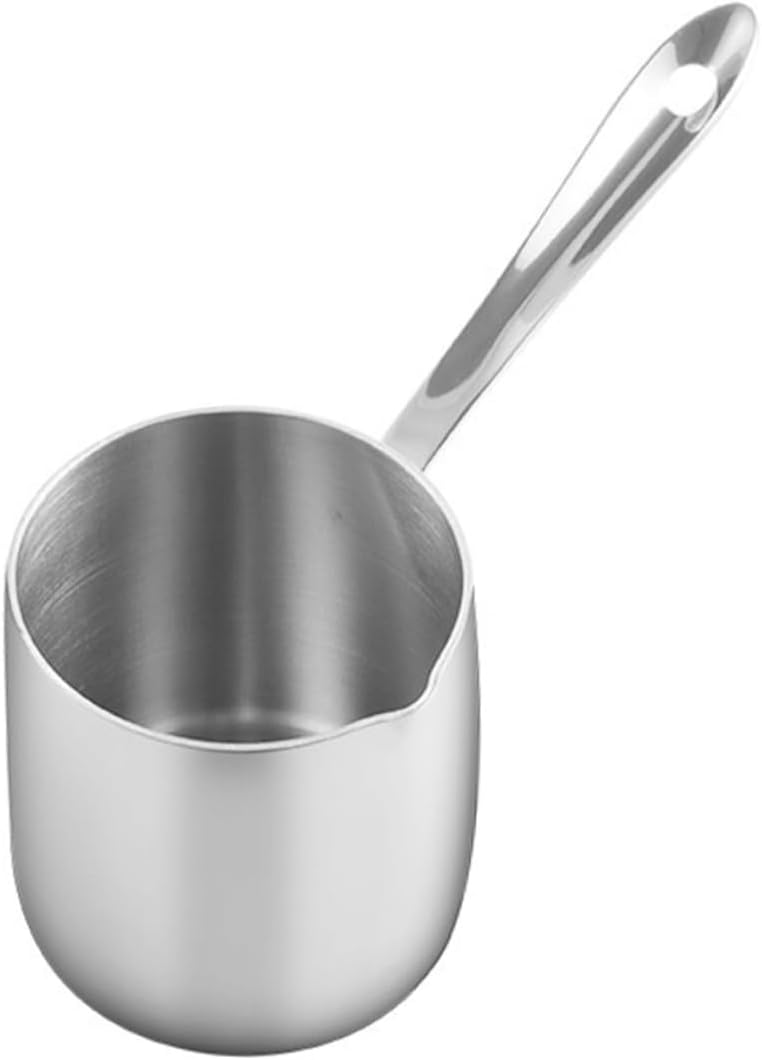 Healifty Stainless Steel Milk Pan with Scale Versatile Cooking Pot for Melting Butter Heating Milk and Sauces Saucepan for Health