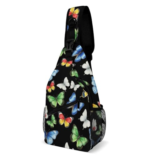 Sac de poitrine élégant contre le vol, crossbody papillon pour voyager