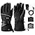 Heated Gloves for Men Women, Electric Waterproof & Windproof Rechargeable Battery Winter Motorcycle Warm Gloves with Touchscreen for Hunting Cycling Skiing Hiking Camping Working (Medium)