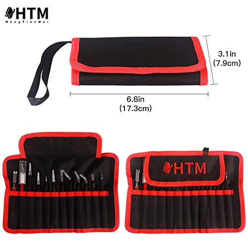Hengtianmei Precision Tweezers Set Anti-Static Esd Tweezers Kit, Equipped With Carving Knife, Metal Crowbar And Storage Bag (12 Pcs) #TOP6