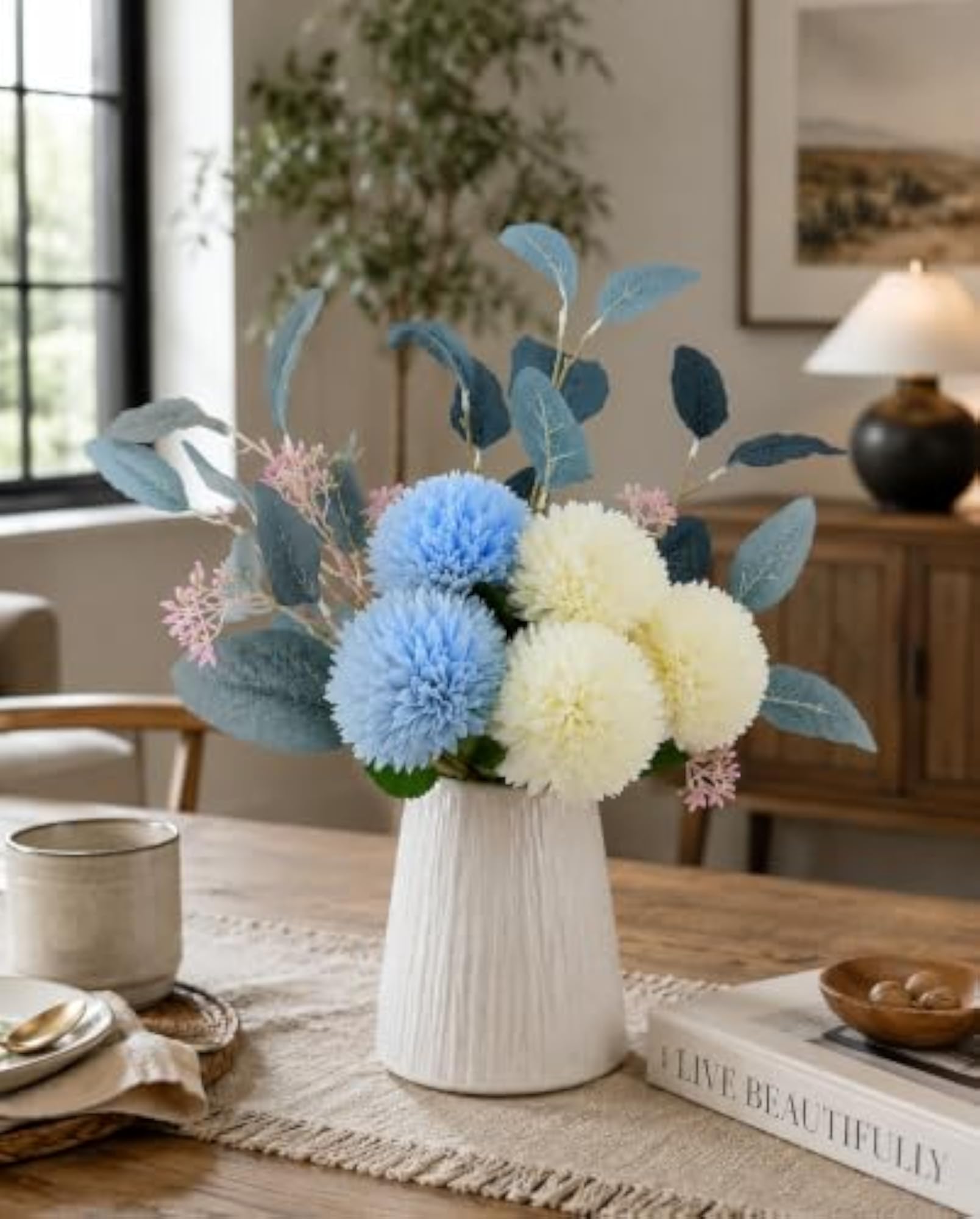 Artificial Chrysanthemum Flower Bouquet, Decorative Arrangement